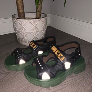 SOLD! GUCCI Leather and Mesh Men’s Sandals